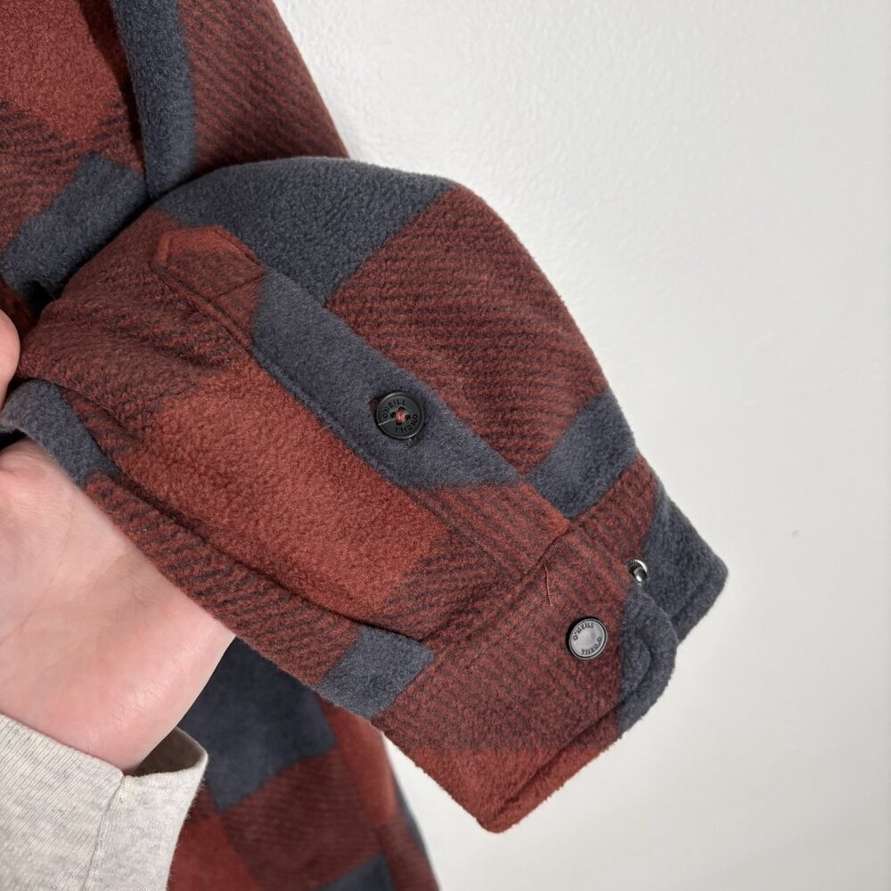O’Neill Men M Arctic Check Superfleece Snap Button Cozy Shacket Shirt Jacket NWT - Picture 5 of 13